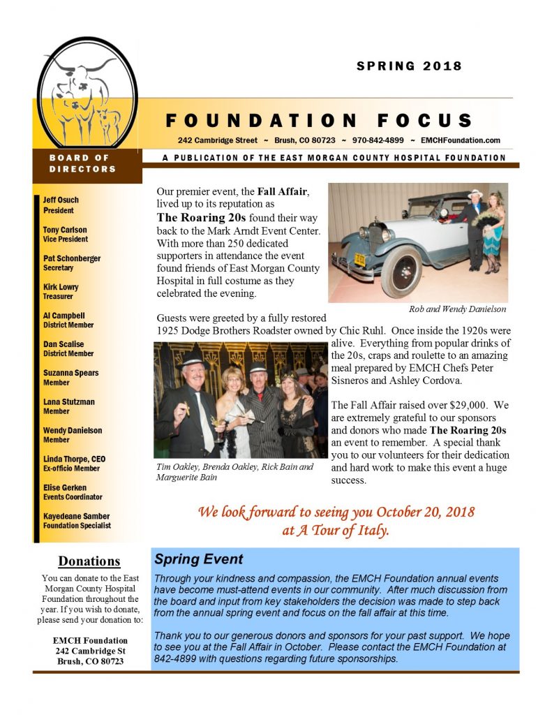 Foundation Newsletter Spring 2018